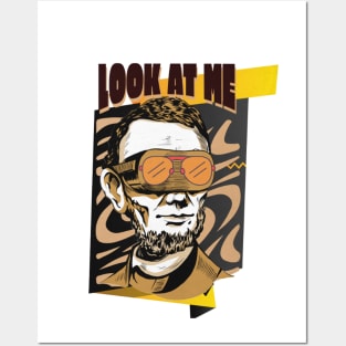 look at me design  face & glasses Posters and Art